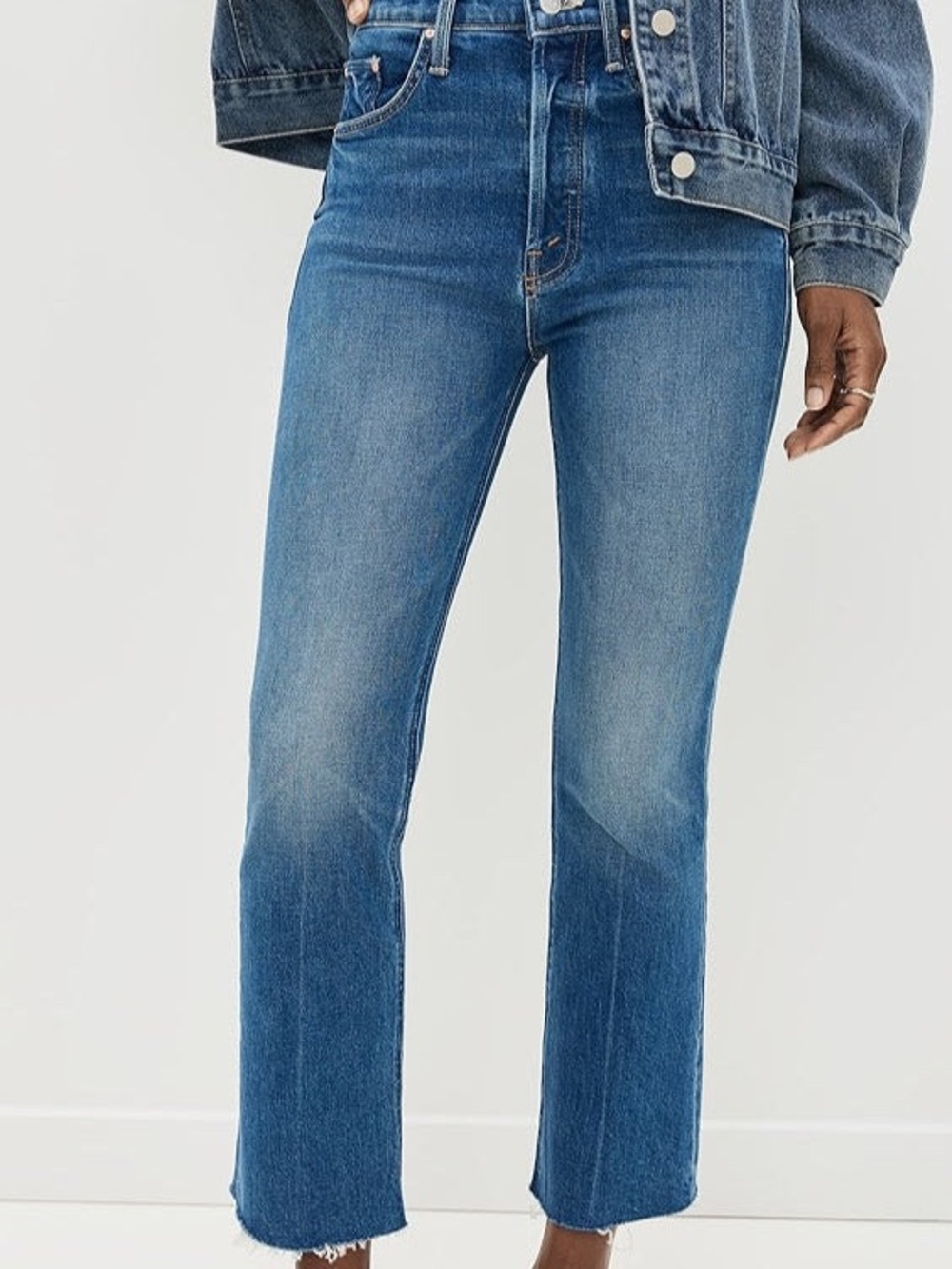 Mother High Rise Straight Leg Jeans – Medium Wash | Size 23 | Pre-Owned